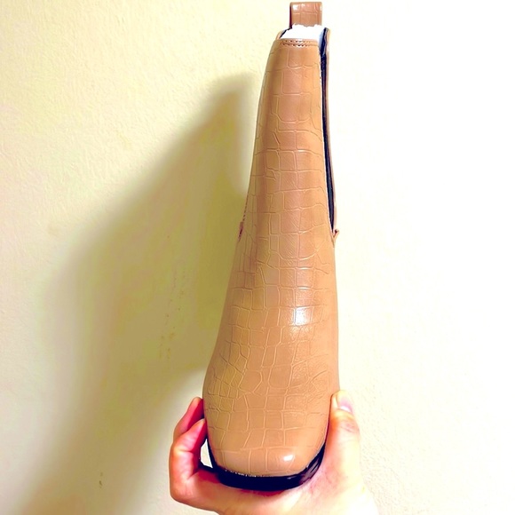 Croc faux leather heeled ankle boots - Picture 6 of 6